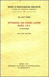 Revisione dei papiri latini Basel I B-C (P. Grynaeus)