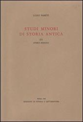 Studi minori di storia antica. Vol. 3: Storia romana