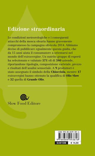 Guida agli extravergini 2015  - Libro Slow Food 2015, Guide | Libraccio.it
