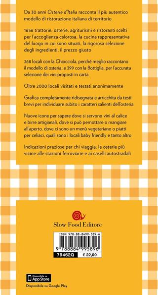 Osterie d'Italia 2020. Sussidiario del mangiarbere all'italiana  - Libro Slow Food 2019, Guide | Libraccio.it