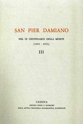 San Pier Damiano nel IX centenario della morte (1072-1972). Vol. 3