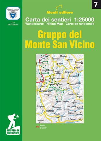 Gruppo del Monte San Vicino. Carta dei sentieri 1:25.000. Ediz. multilingue - Raffaele Monti - Libro Monti Raffaele 2018 | Libraccio.it
