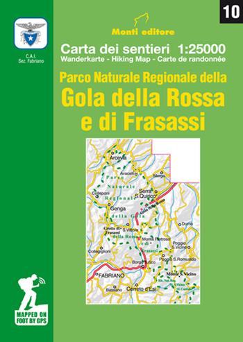 Parco naturale regionale della Gola della Rossa e di Frasassi. Cartina dei sentieri. Scala 1:25.000. Ediz. italiana, inglese e francese - Raffaele Monti - Libro Monti Raffaele 2018 | Libraccio.it