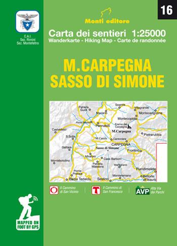 M. Carpegna, Sasso di Simone. Carta dei sentieri. Ediz. multilingue - Raffaele Monti - Libro Monti Raffaele 2020 | Libraccio.it