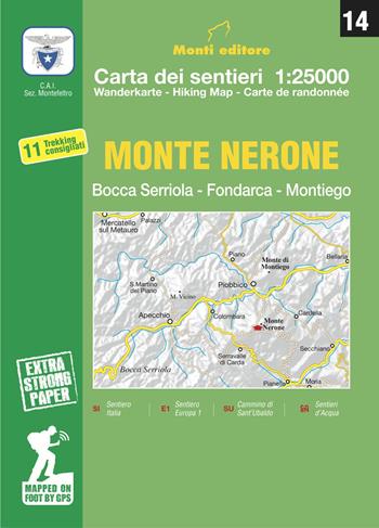 Monte Nerone. Apecchio, Mercatello sul Metauro, Piobbico, Pianello 1:25.000 - Raffaele Monti - Libro Monti Raffaele 2022 | Libraccio.it