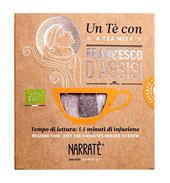 Un tè con Francesco d'Assisi. A tea with Francesco d'Assisi. Con Filtro di tè con blend ispirato al Cantico delle Creature