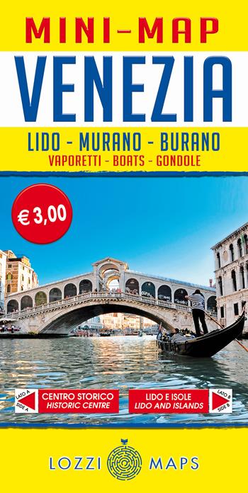 Venezia mini map. Guida e mappa tascabile della città  - Libro Lozzi Publishing 2022, Maps | Libraccio.it