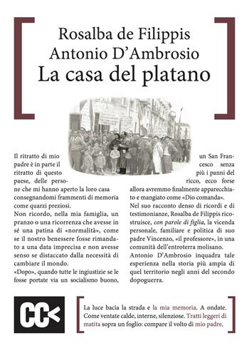 La casa del platano - Rosalba De Filippis, Antonio D'Ambrosio - Libro CartaCanta 2018, Scripta manent | Libraccio.it