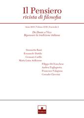 Il pensiero. Rivista di filosofia (2018). Vol. 57\2: Da Dante a Vico. Ripensare la tradizione italiana.