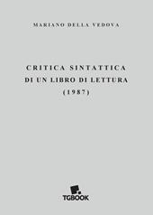 Critica sintattica di un libro di lettura (1987)