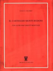 Il carteggio Monti-Bodoni. Con altri documenti montiani