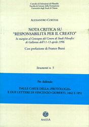 Nota critica su «Responsabilità per il creato» - Alessandro Cortese - Libro Antilia 1998, Strumenti | Libraccio.it