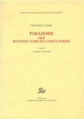 Paradossi, cioè sentenze fuori del comun parere