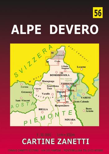 Alpe Dèvero 1:30.000  - Libro Danilo Zanetti Editore 2019, Cartine dei sentieri | Libraccio.it