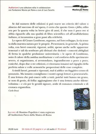 Il caso Lombroso. Patologie italiane. Con CD Audio - Massimo Popolizio - Libro Luca Sossella Editore 2012, Plurale immaginario | Libraccio.it