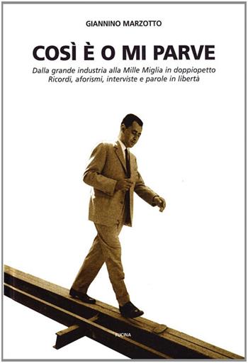 Così è o mi parve. Dalla grande industria alla Mille Miglia in doppiopetto - Giannino Marzotto - Libro Fucina 2006 | Libraccio.it