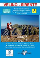 Velino-Sirente. Carta escursionistica del Parco Velino-Sirente. Con gli itinerari di scialpinismo. Scala 1:25.000