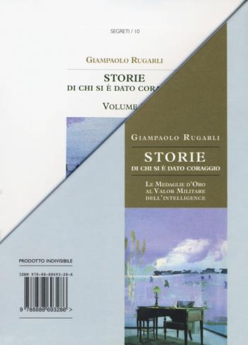 Storie di chi si è dato coraggio. Le Medaglie d'Oro al Valor Militare dell'Intelligence - Giampaolo Rugarli - Libro Nuova Argos 2018, Segreti | Libraccio.it