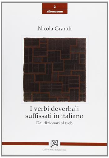 I verbi deverbali suffissati in italiano. Dai dizionari al web - Nicola Grandi - Libro Caissa Italia 2008, Athenaeum | Libraccio.it