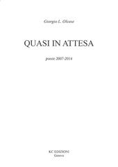 Quasi in attesa. Poesie 2007-2014