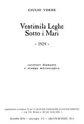 Ventimila leghe sotto i mari. Ediz. a caratteri diamante e stampa microscopica