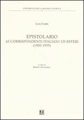 Epistolario ai corrispondenti italiani ed esteri (1900-1935)