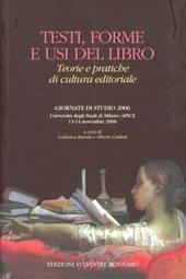 Testi, forme e usi del libro. Teorie e pratiche di cultura editoriale