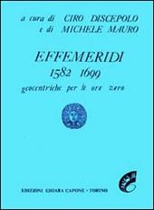 Effemeridi geocentriche 1582-1700. Geocentriche per le ore zero