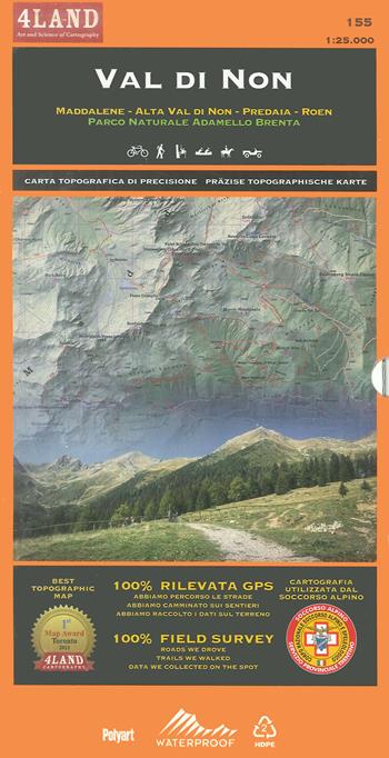 Val di Non. Carta topografica di precisione 1:25.000 n. 155. Ediz. italiana, inglese e tedesca - Enrico Casolari, Remo Nardini - Libro 4Land 2014 | Libraccio.it