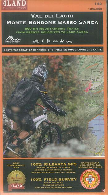 Val dei laghi. Monte Bondone. Basso Sarca. 800 km mountainbike trails from Brenta Dolomites to Lake Garda 1:25.000. Ediz. italiana, inglese e tedesca - Enrico Casolari, Remo Nardini - Libro 4Land 2017 | Libraccio.it