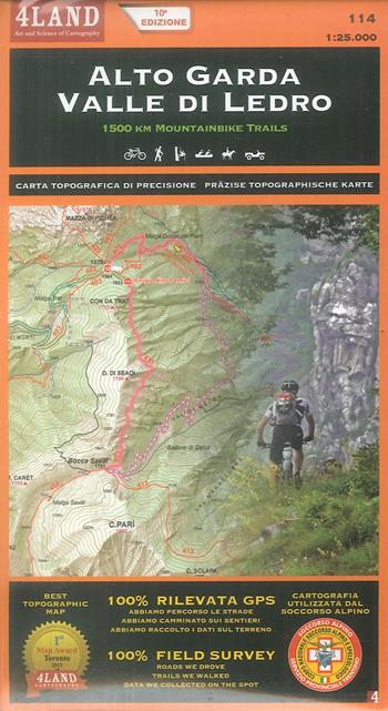 Alto Garda. Valle di Ledro. 1500 km mountainbike trails 1:25.000. Ediz. italiana, inglese e tedesca - Enrico Casolari, Remo Nardini - Libro 4Land 2017 | Libraccio.it