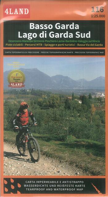 Basso Garda. Lago di Garda Sud. Carta escursionistica 1: 25.000  - Libro 4Land 2019 | Libraccio.it