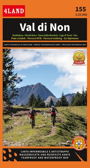 Val di Non. Carta topografica impermeabile 1:25.000 n. 155. Maddalene-Monte Roen-Passo della Mendola-Lago di Tovel-Cles - 4LAND Srl - Libro 4Land 2021 | Libraccio.it