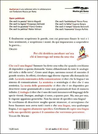 Che cos'è una lingua? Con CD Audio - Tullio De Mauro - Libro Luca Sossella Editore 2012, Auditorium | Libraccio.it