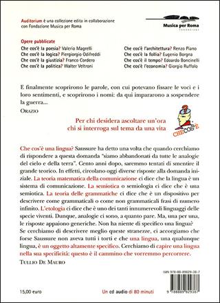 Che cos'è una lingua? Con CD Audio - Tullio De Mauro - Libro Luca Sossella Editore 2012, Auditorium | Libraccio.it