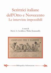 Scrittrici italiane dell'Otto e Novecento. Le interviste impossibili