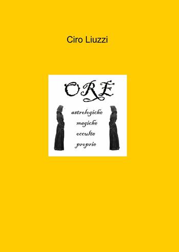 Ore - Ciro Liuzzi - Libro ilmiolibro self publishing 2013, La community di ilmiolibro.it | Libraccio.it