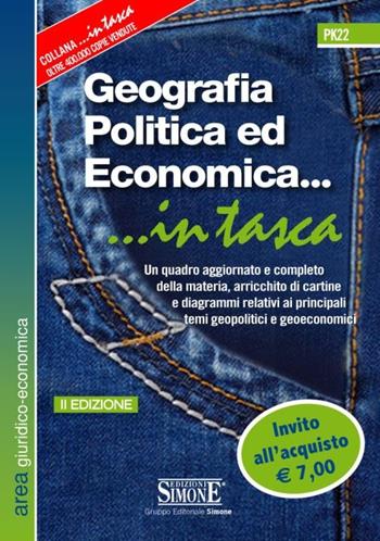 Geografia politica ed economica  - Libro Edizioni Giuridiche Simone 2013, In tasca | Libraccio.it