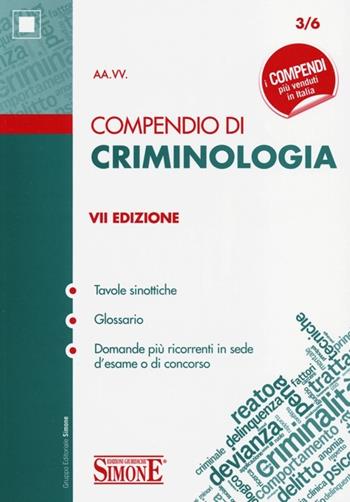 Compendio di criminologia  - Libro Edizioni Giuridiche Simone 2013, Compendi | Libraccio.it