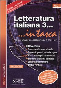 Letteratura italiana. Vol. 3: Il Novecento.  - Libro Edizioni Giuridiche Simone 2014, In tasca | Libraccio.it