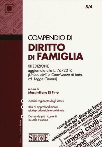 Compendio di diritto di famiglia  - Libro Edizioni Giuridiche Simone 2016, Compendi | Libraccio.it