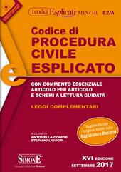 Codice di procedura civile esplicato. Con commento essenziale articolo per articolo e schemi a lettura guidata. Leggi complementari