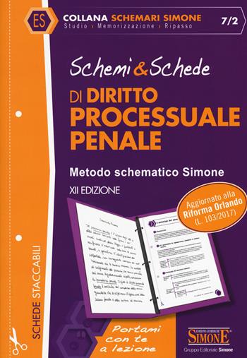 Schemi & schede di diritto processuale penale  - Libro Edizioni Giuridiche Simone 2017, Schemari Simone | Libraccio.it