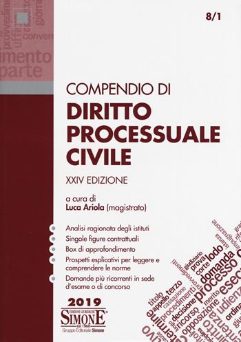 Compendio di diritto processuale civile  - Libro Edizioni Giuridiche Simone 2019, Compendi | Libraccio.it
