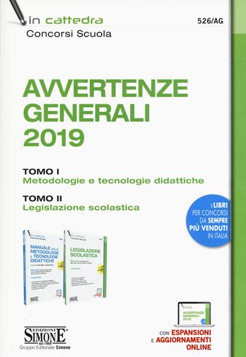 Avvertenze generali. Con espansioni e aggiornamenti online  - Libro Edizioni Giuridiche Simone 2019, In cattedra | Libraccio.it
