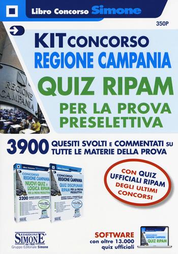 Kit concorso Regione Campania. Quiz RIPAM per la prova preselettiva. 3900 quesiti svolti e commentati su tutte le materie della prova. Con software di simulazione  - Libro Edizioni Giuridiche Simone 2019, Il libro concorso | Libraccio.it