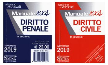 Diritto civile. Manuale XXS-Diritto penale. Manuale XXS  - Libro Edizioni Giuridiche Simone 2019, Saranno avvocati | Libraccio.it