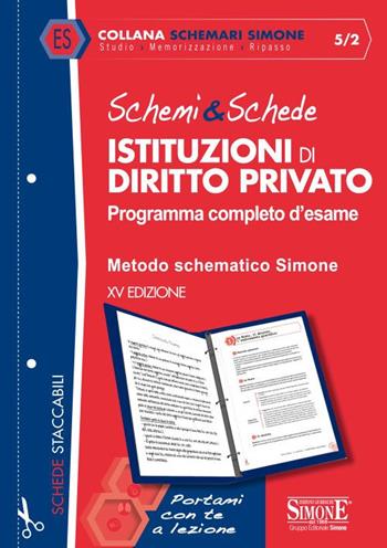 Schemi & schede di istituzioni di diritto privato. Programma completo d'esame  - Libro Edizioni Giuridiche Simone 2020, Schemari Simone | Libraccio.it