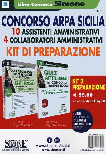 Concorso Arpa Sicilia. 10 assistenti amministrativi, 4 collaboratori amministrativi. Kit di preparazione  - Libro Edizioni Giuridiche Simone 2020, Concorsi e abilitazioni | Libraccio.it