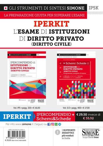 Iperkit l'esame di Istituzioni di Diritto Privato (Diritto Civile): Ipercompendio di istituzioni di diritto privato (diritto civile)-Schemi & schede di istituzioni di diritto privato (diritto civile). Programma completo d'esame  - Libro Edizioni Giuridiche Simone 2021, Ipercompendi | Libraccio.it